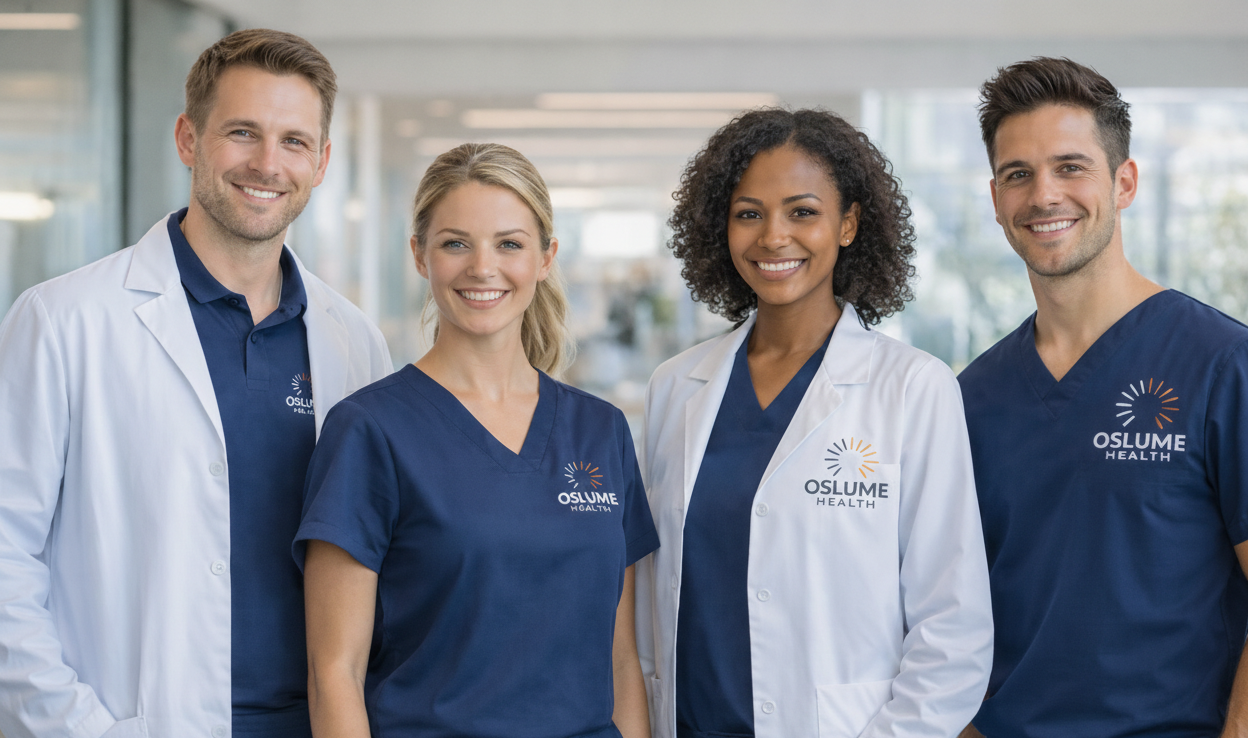 Healthcare professionals working together